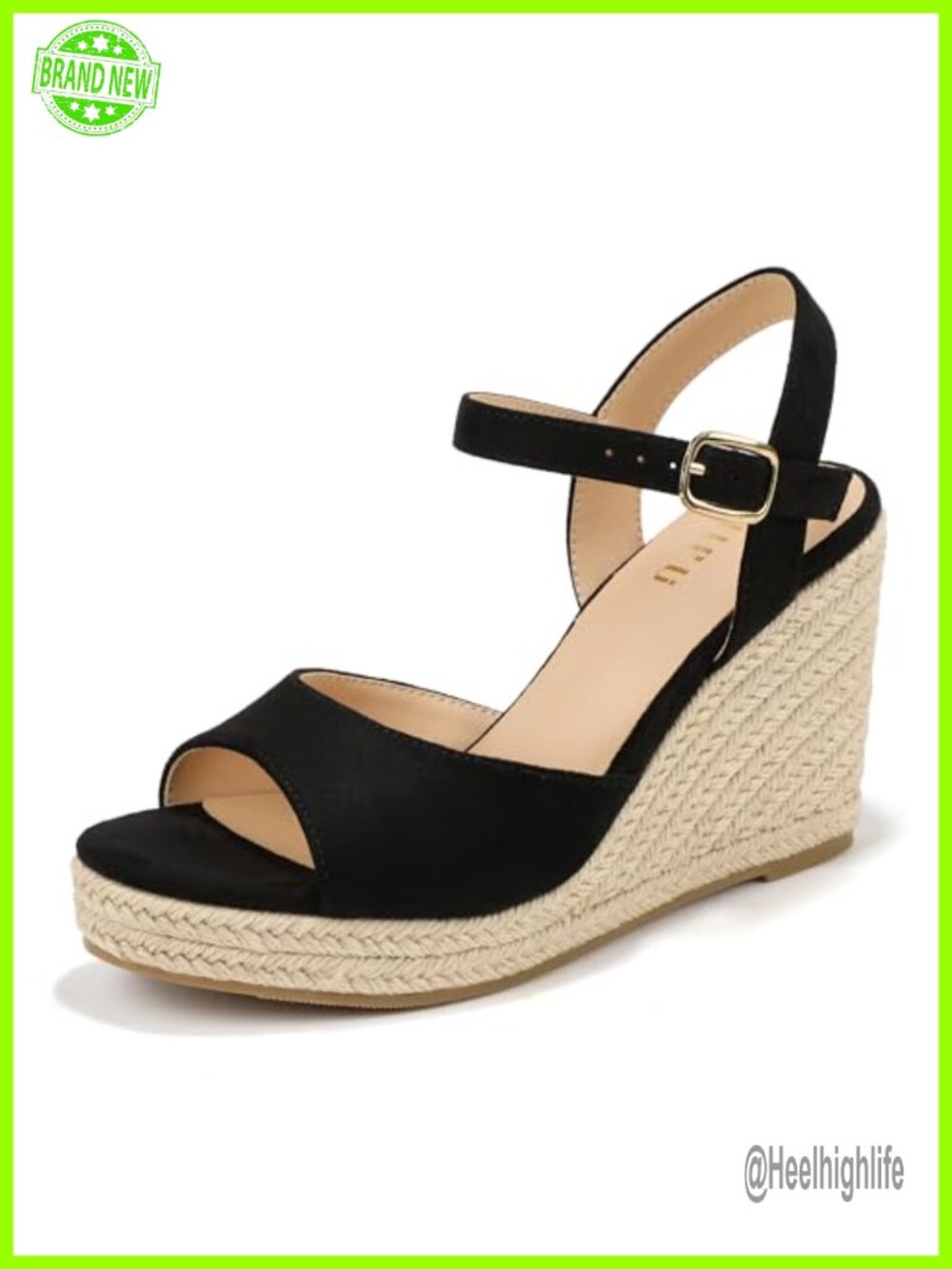 Women's Espadrille Wedges Platform Sandals, Open Toe Slingback, Comfortable